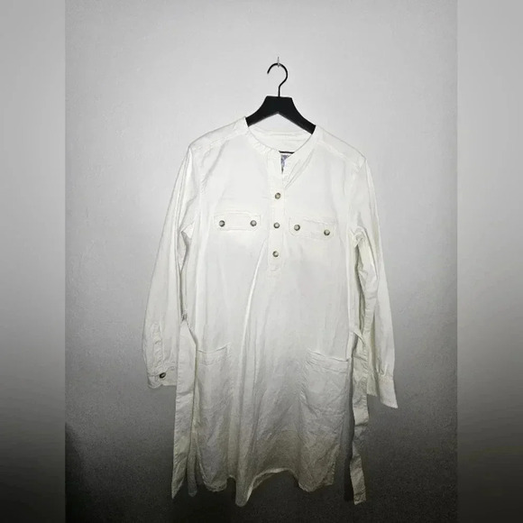 BONPOINT Adult Fan Fan Off‎ White Robe Dress L  NWT - Picture 8 of 8